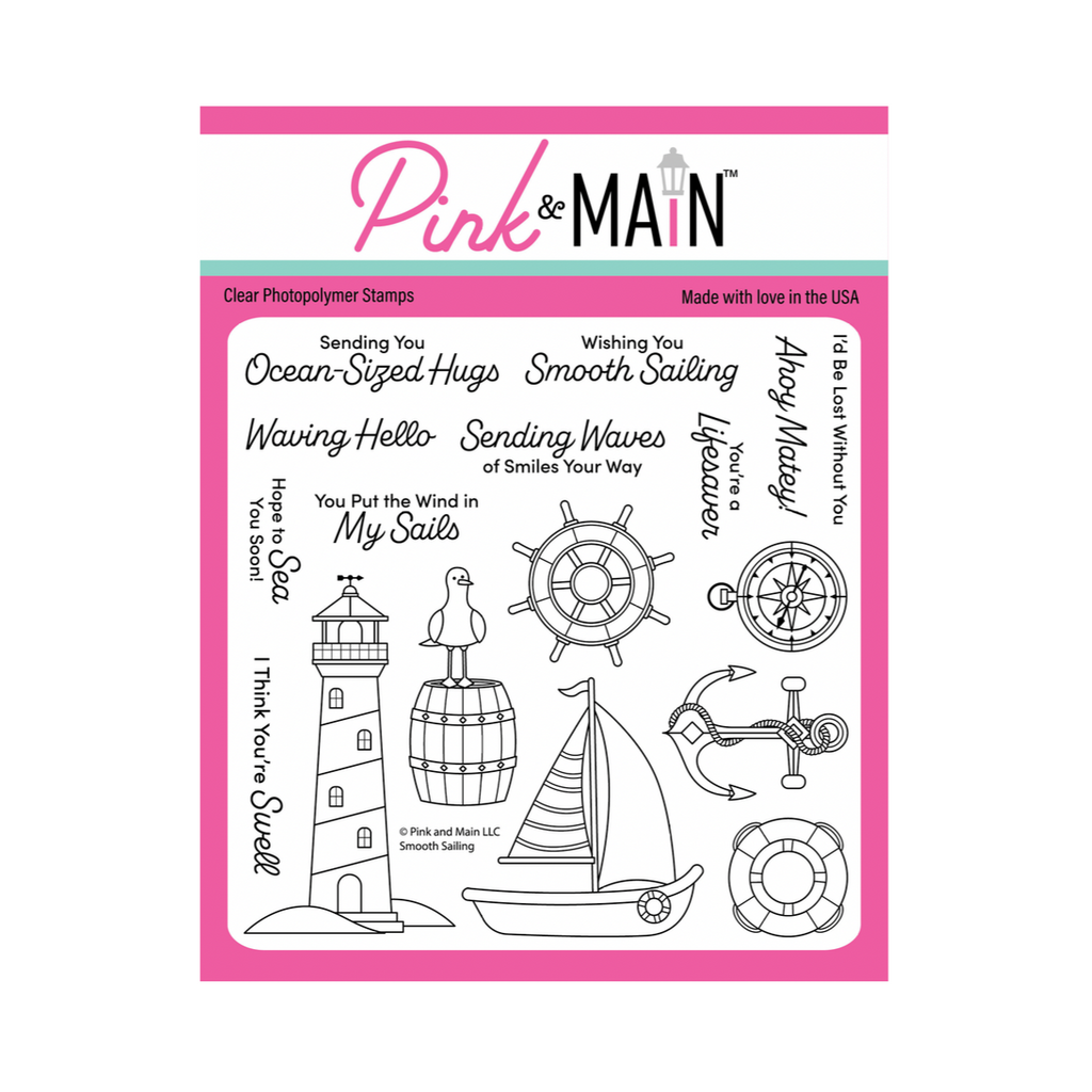 Pink and Main Smooth Sailing Clear Stamps pm0798