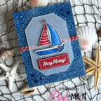 Pink and Main Smooth Sailing Clear Stamps pm0798 sailboat