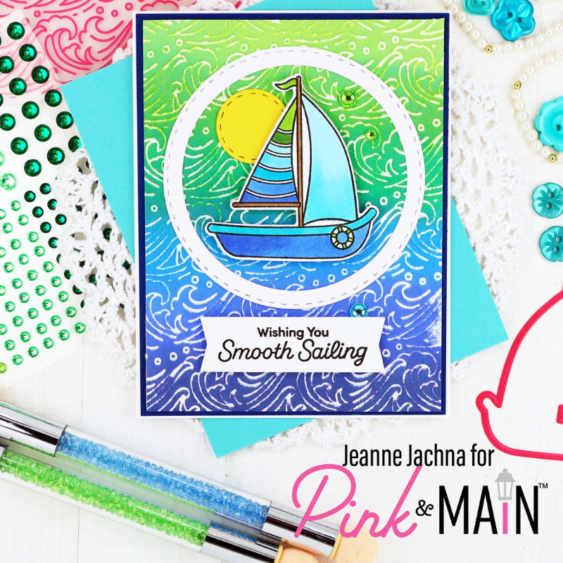Pink and Main Smooth Sailing Dies pnm765 water
