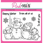Pink and Main Snow Family Clear Stamps pm0742