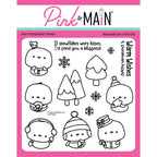Pink and Main Snow Pals Clear Stamps pm0750