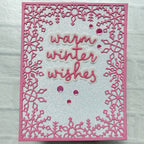 Pink and Main Snowflake Frame Dies pnm803 pink