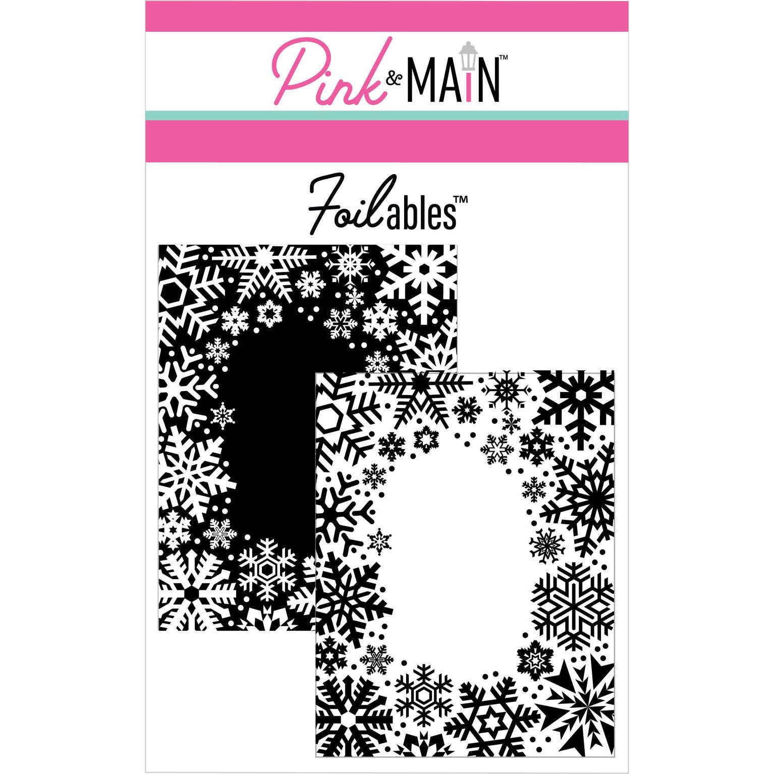 Pink and Main Snowflake Frames Foilables Panels pmf274