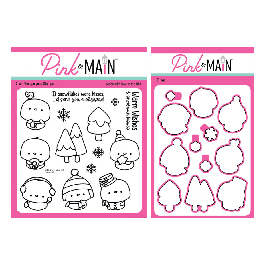Pink and Main Snowpals Clear Stamp and Die Set