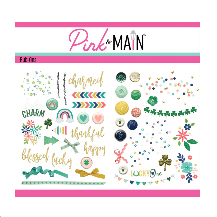 Pink and Main So Lucky Rub-Ons pmr015