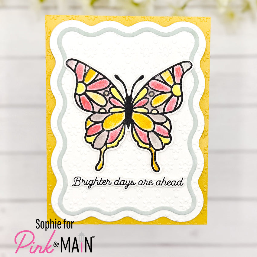 Pink and Main So Lucky Solids 8.5 x 5.5 inch Paper Pack pmp193 flowered butterfly