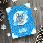 Pink and Main Sparkles Embossing Folder pmt106 snowflakes