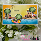 Pink and Main Spe-Shell Day Clear Stamp and Die Set hello