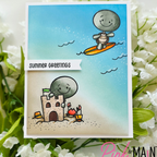 Pink and Main Spe-Shell Day Clear Stamps pm0800 beach time