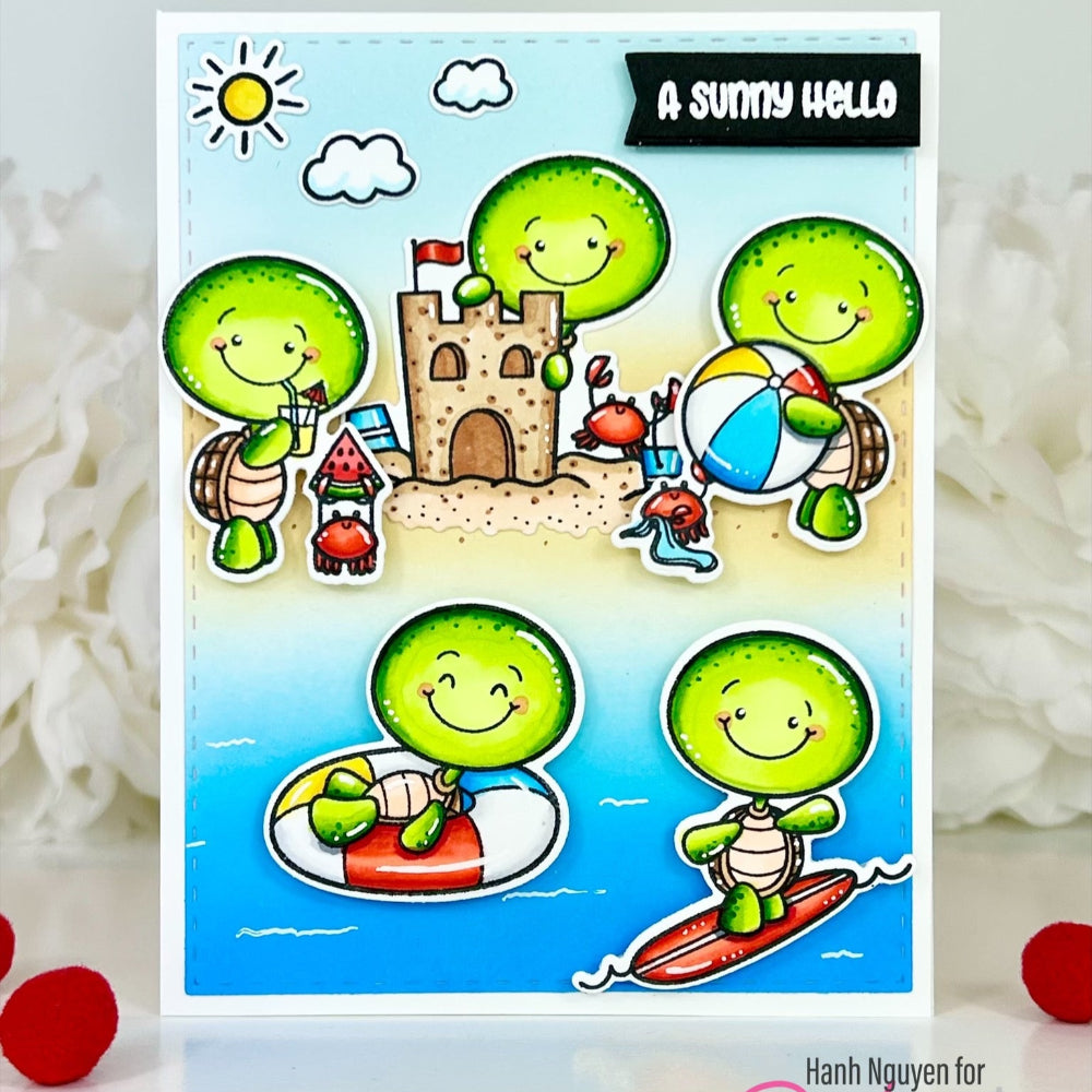 Pink and Main Spe-Shell Day Clear Stamps pm0800 hello