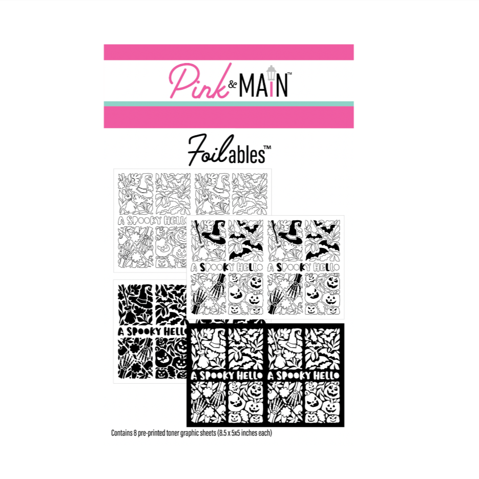 Pink and Main Spooky Hello Foilable Sheets pmf345