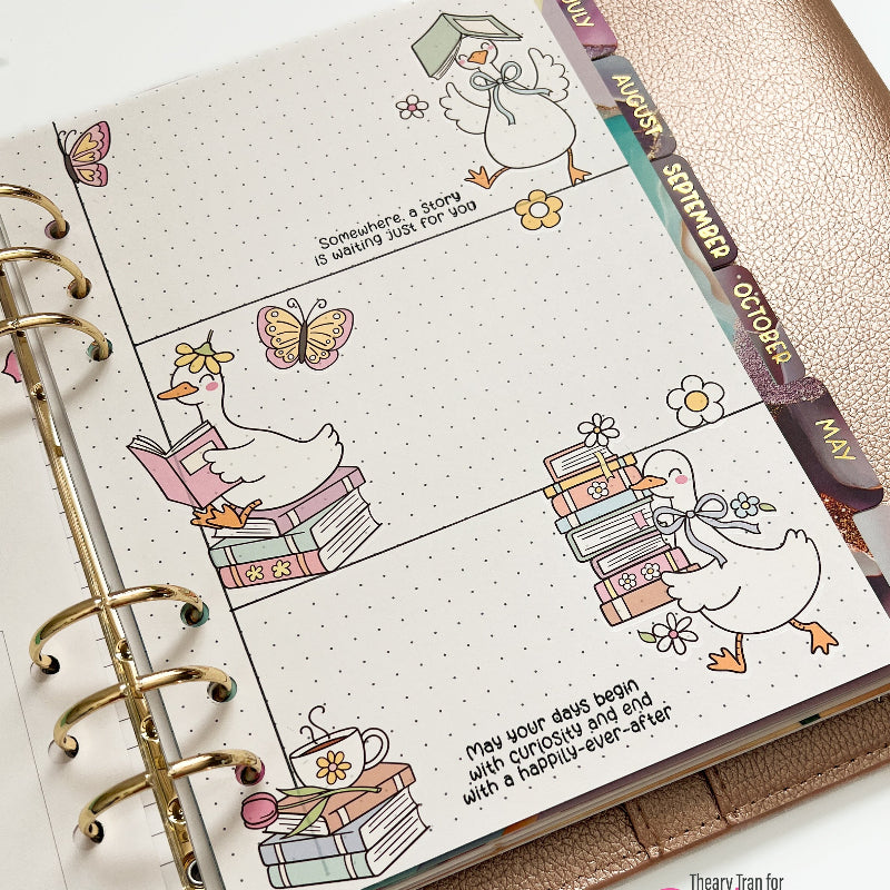 Pink and Main Spring Bookish Rub-ons pmr017 silly goose