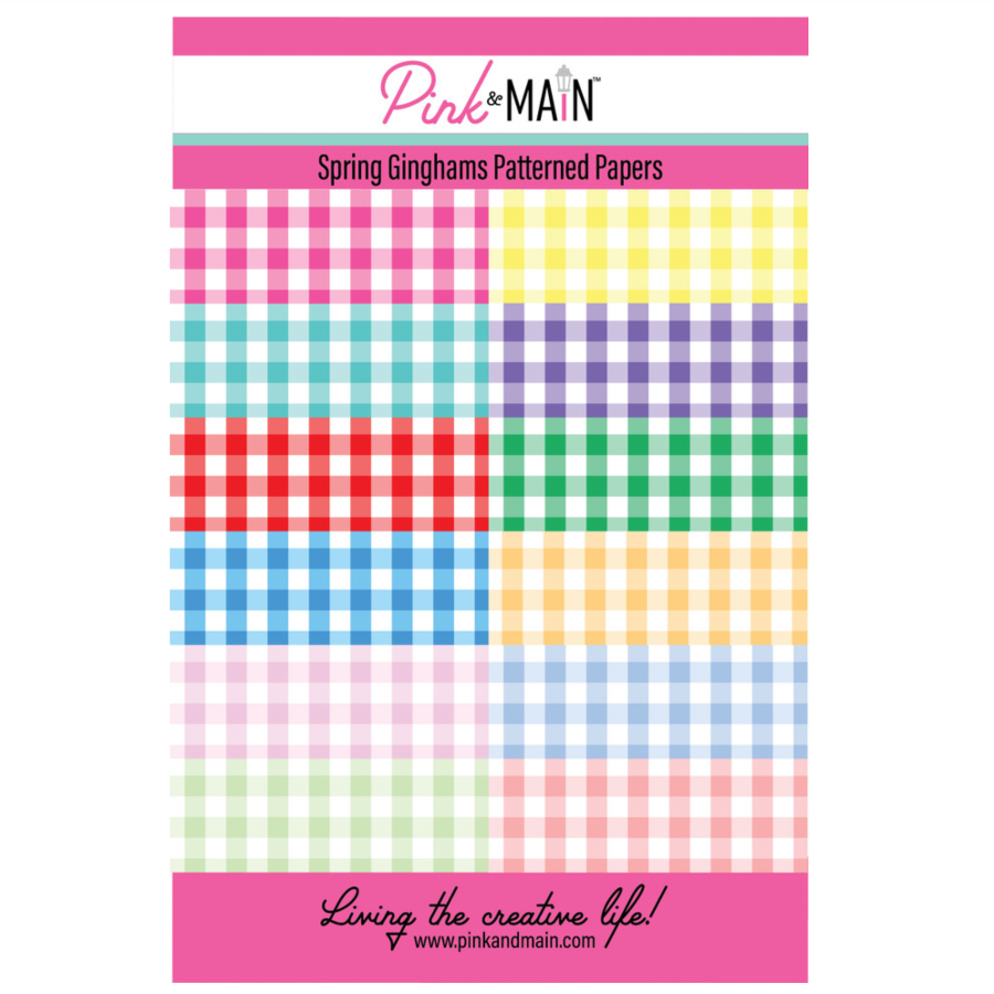 Pink and Main Spring Gingham 8.5 x 5.5 inch Paper Pack pmp189