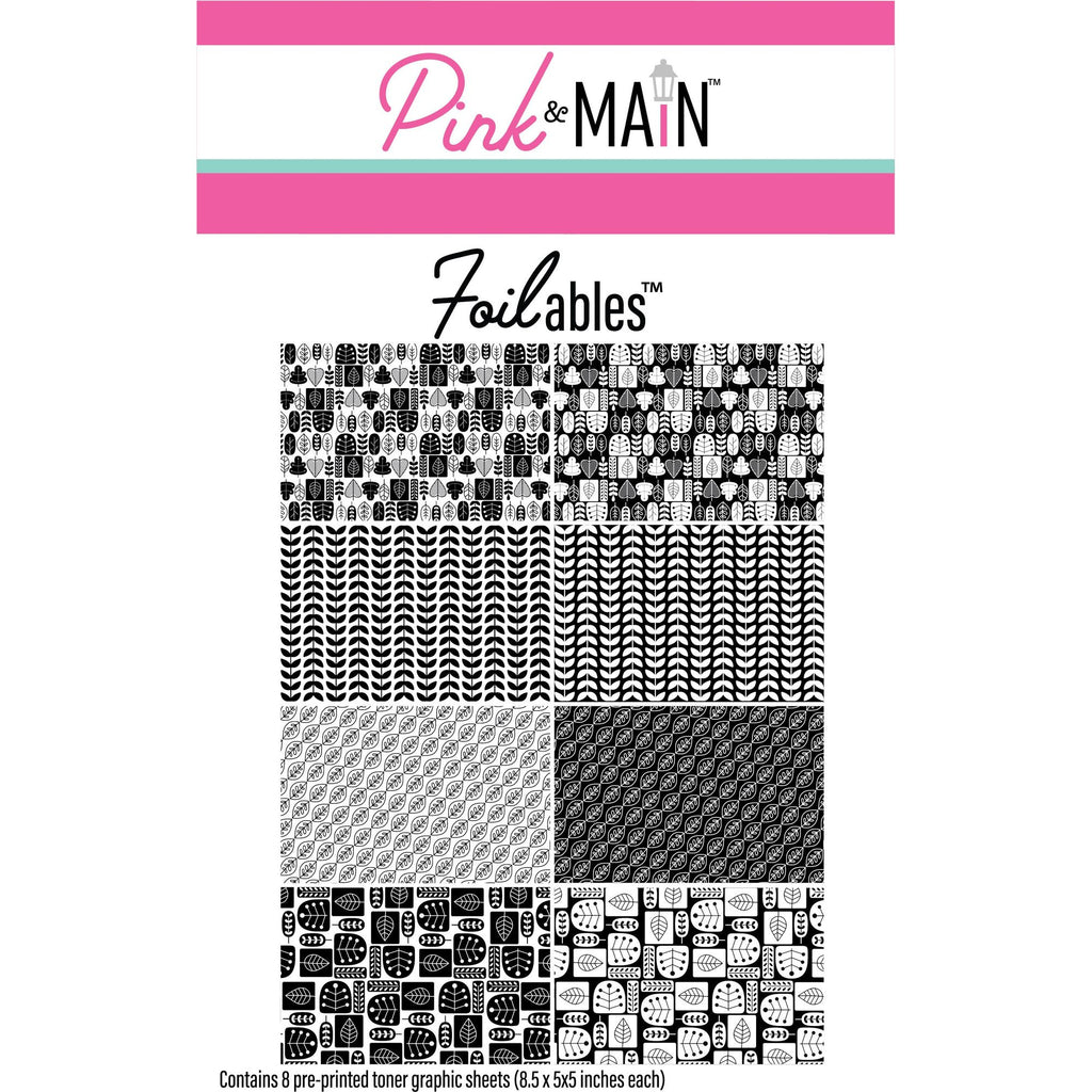 Pink and Main Spring Leaves Foilables Sheets pmf300