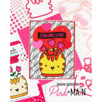 Pink and Main Spring Leaves Foilables Sheets pmf300 sending love