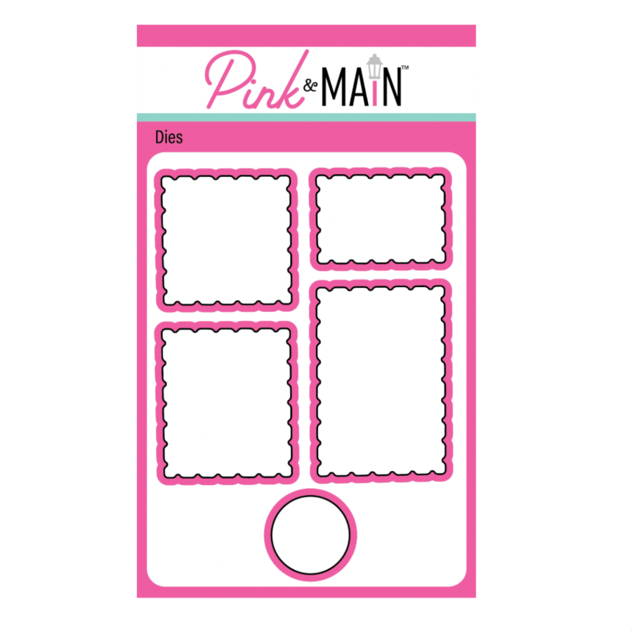 Pink and Main Spring Postage Stamps Clear Stamp and Postage Stamp Die Set image 2