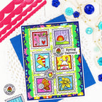 Pink and Main Spring Postage Stamps Clear Stamps pm0848 springtime fun