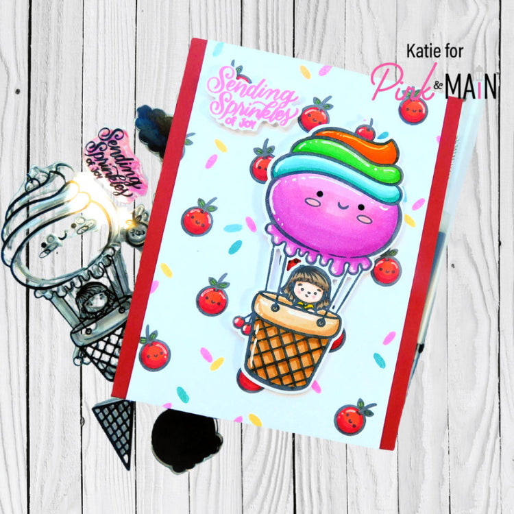 Pink and Main Sprinkles of Joy Clear Stamps PM0624 ice cream
