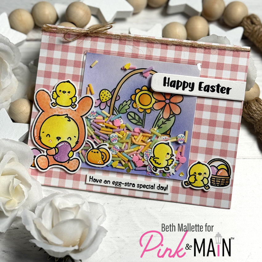 Pink and Main Square Shaker Covers pmt107 easter shaker card