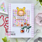 Pink and Main Square Shaker Covers pmt107 flowers and plaid