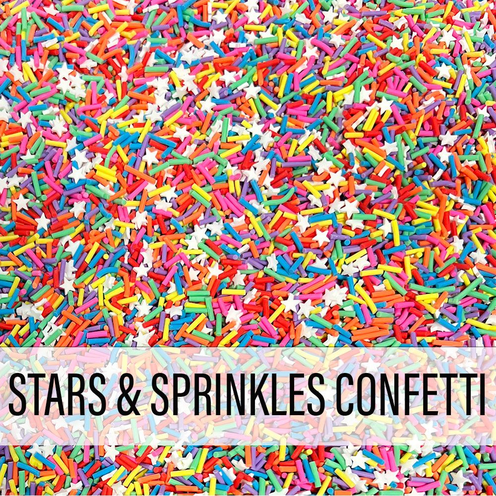 Pink and Main Stars and Sprinkles Confetti pme187
