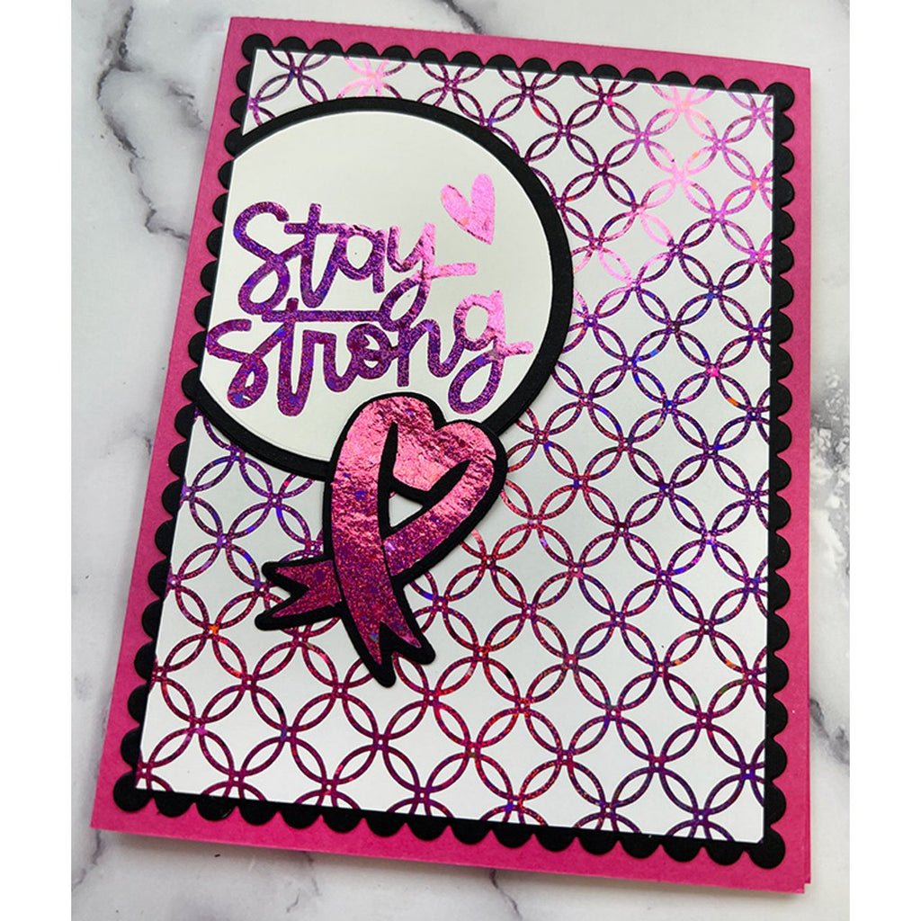 Pink and Main Stay Strong Adhesive Transfer Stickies PMF108 pink ribbon