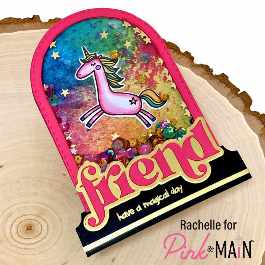 Pink and Main Stitched Arches Dies pnm389 shaker