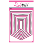 Pink and Main Stitched Pointed Banner Dies pnm775