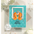 Pink and Main Stitched Squares Dies pnm150 seahorse