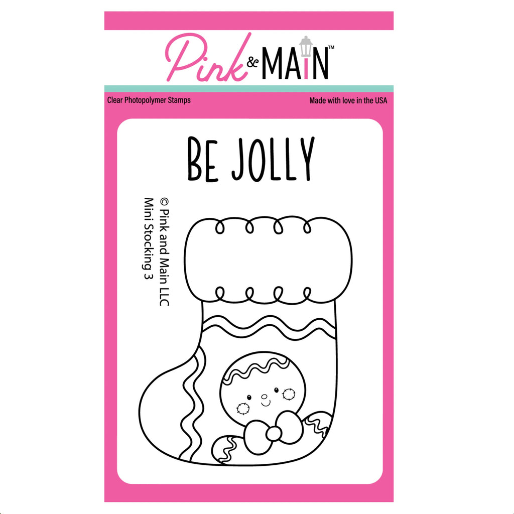 Pink and Main Stocking Mini 3 Clear Stamps pm0915