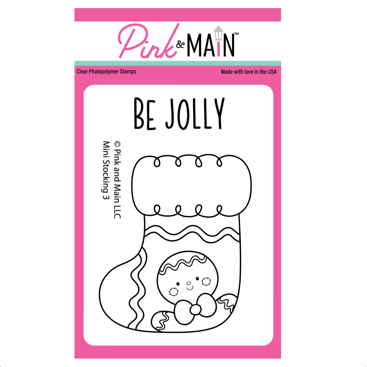 Pink and Main Stocking Mini 3 Clear Stamps pm0915