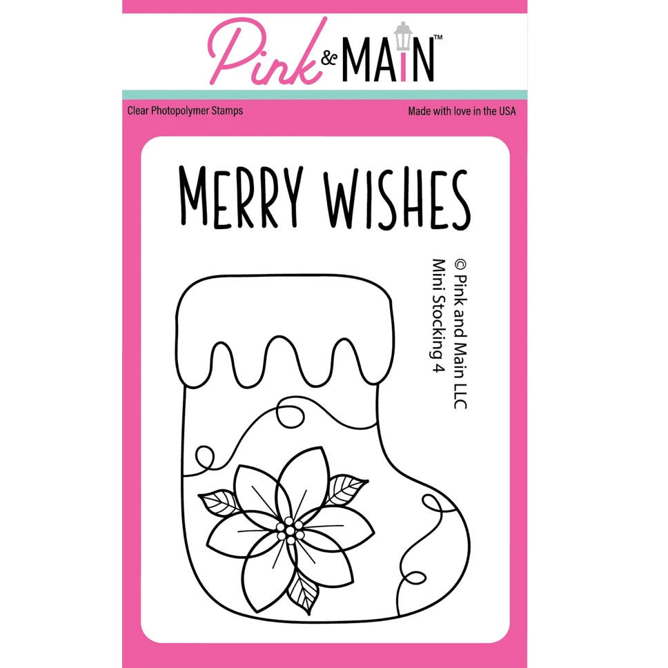 Pink and Main Stocking Mini 4 Clear Stamps pm09162