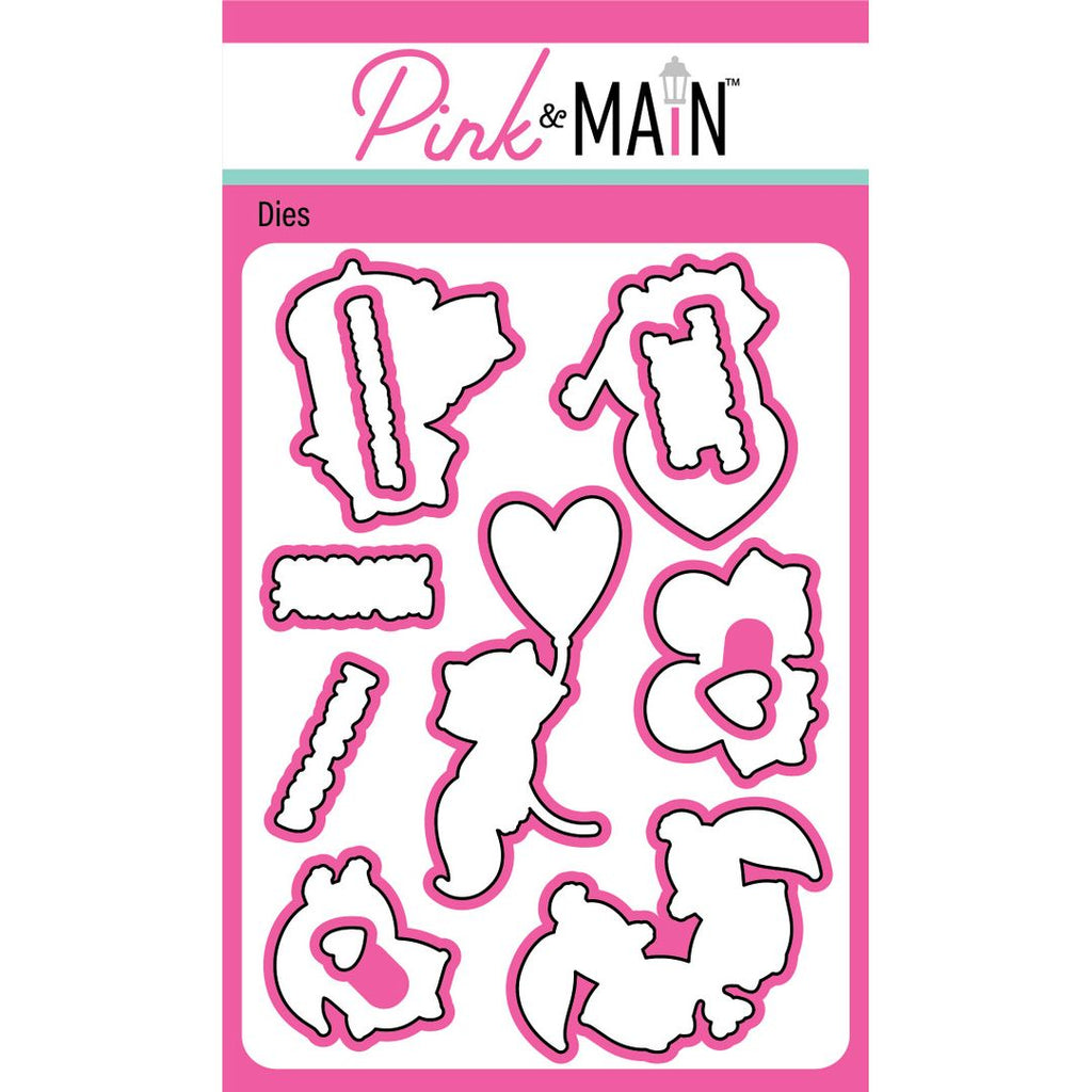 Pink and Main Stole My Heart Clear Stamp and Die Set image 2