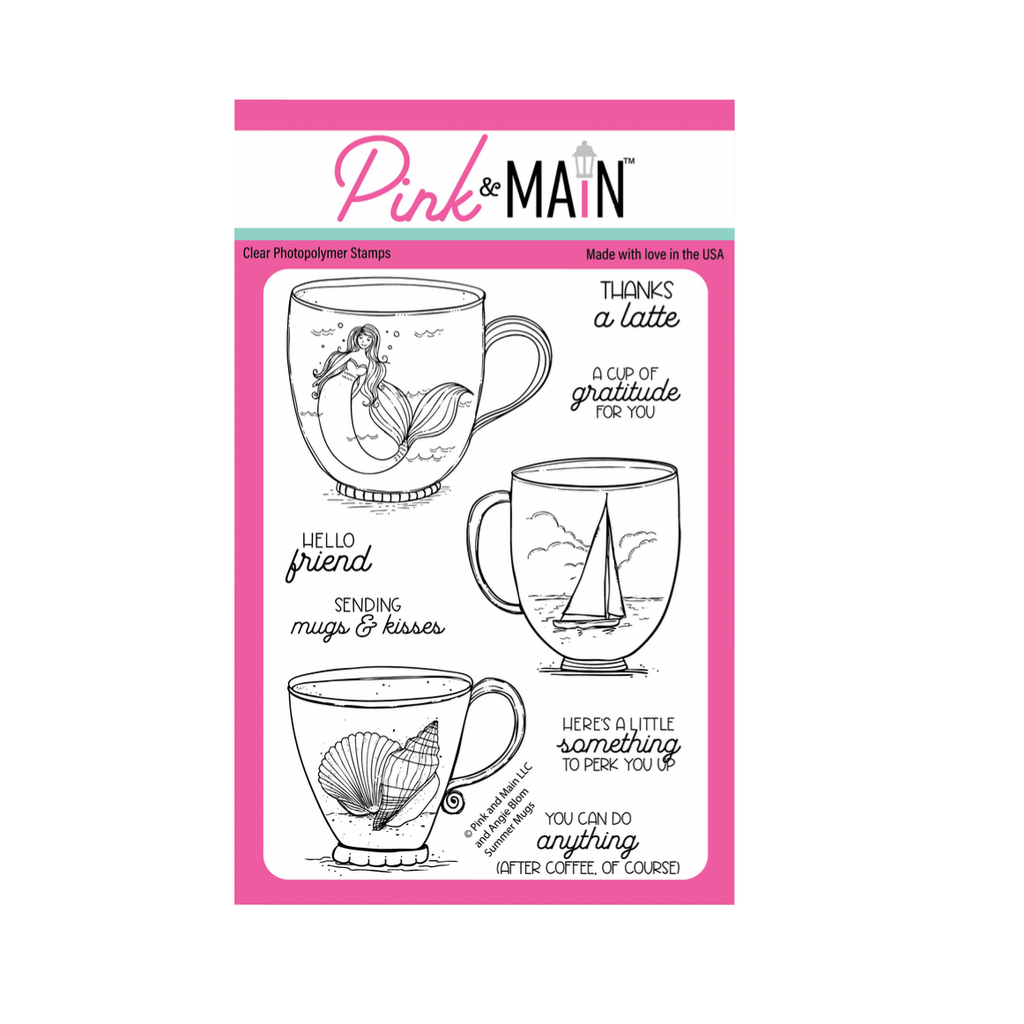 Pink and Main Summer Mugs Clear Stamp and Die Set product image 1
