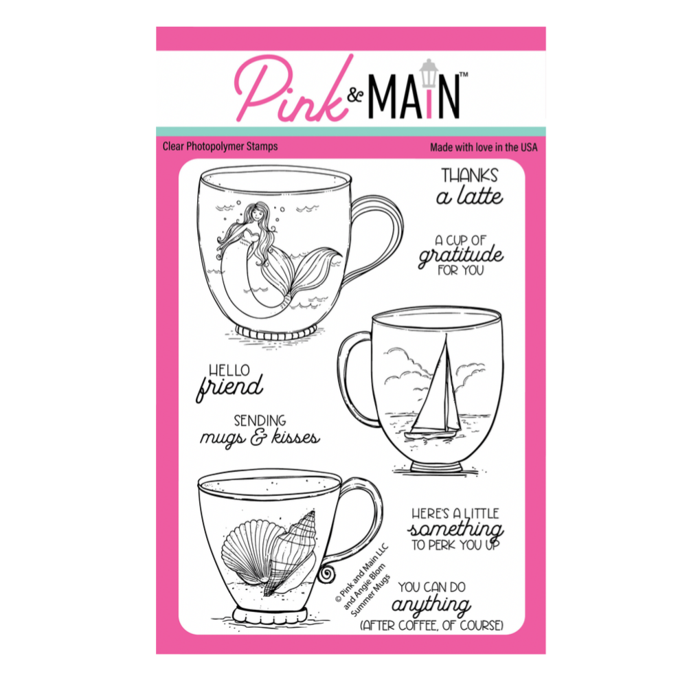 Pink and Main Summer Mugs Clear Stamps pm0796
