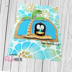 Pink and Main Summer Penguins Dies PNM527 palm tree