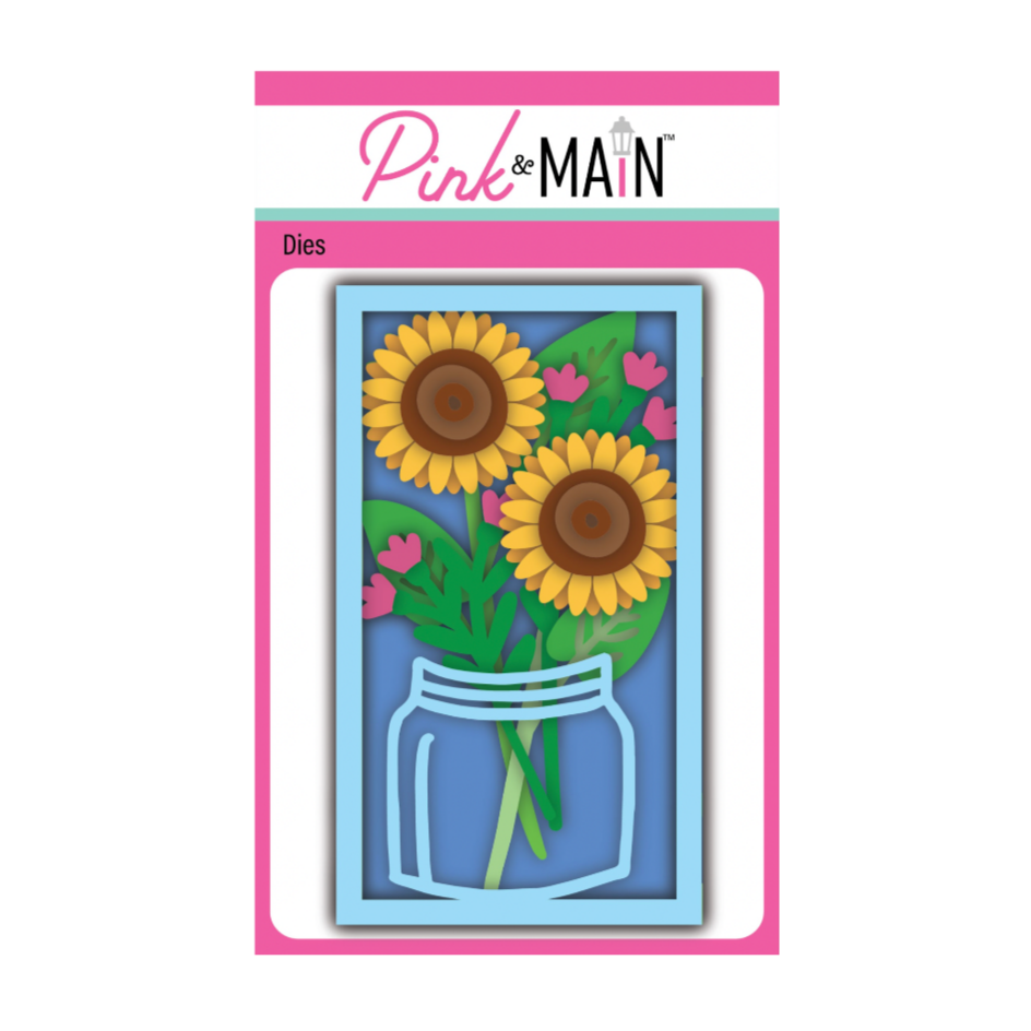 Pink and Main Sunflowers Pop Up Card Dies pnm785