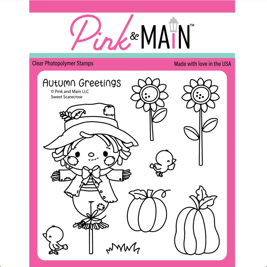 Pink and Main Sweet Scarecrow Clear Stamps pm0899