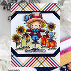 Pink and Main Sweet Scarecrow Dies pnm899 autumn greetings card