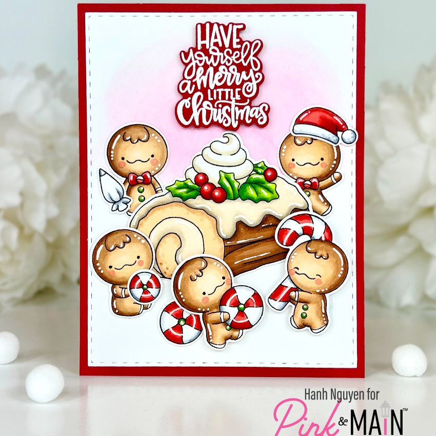 Pink and Main Sweet Tidings Dies pnm920 cake with icing card