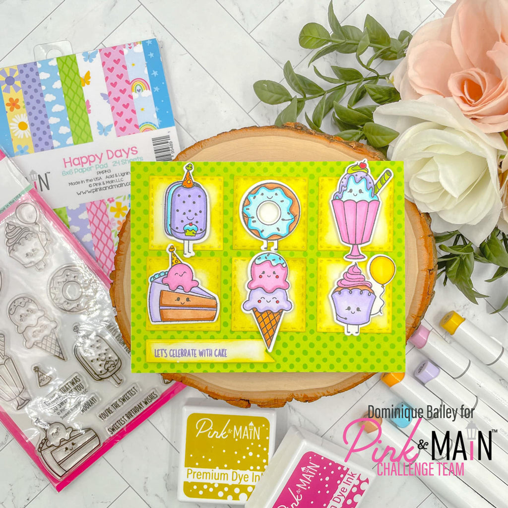 Pink and Main Sweetest Birthday Clear Stamps PM0604 celebrate