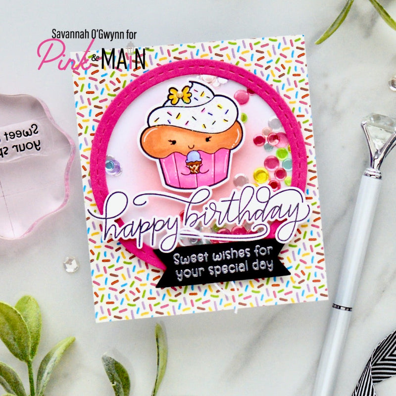 Pink and Main Sweets For My Sweet Clear Stamps pm0839 shaker