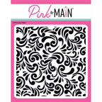 Pink and Main Swirly Embossing Folder pmt093