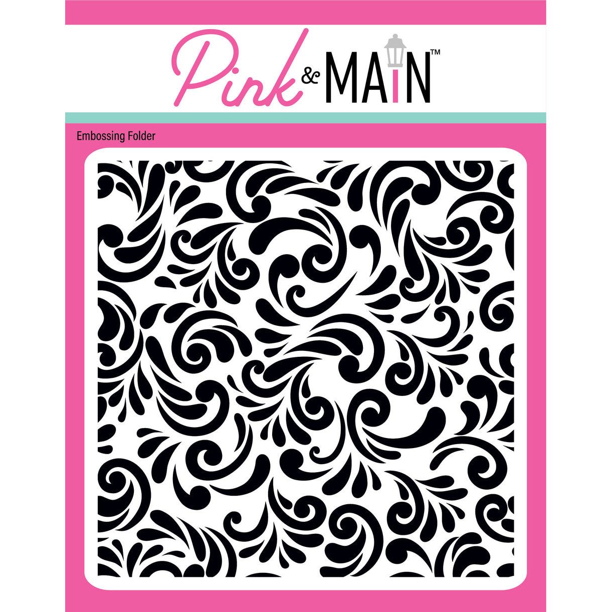Pink and Main Swirly Embossing Folder pmt093