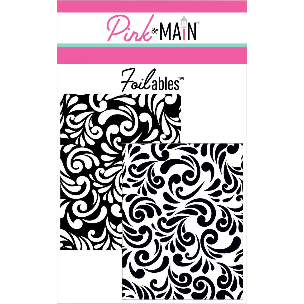 Pink and Main Swirly Foilable Panels pmf320