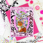 Pink and Main Swirly Foilable Panels pmf320 shaker card