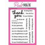 Pink and Main Thank You Sentiments Clear Stamps pm0762