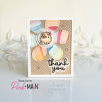 Pink and Main Thank You Sentiments Clear Stamps pm0762 flower