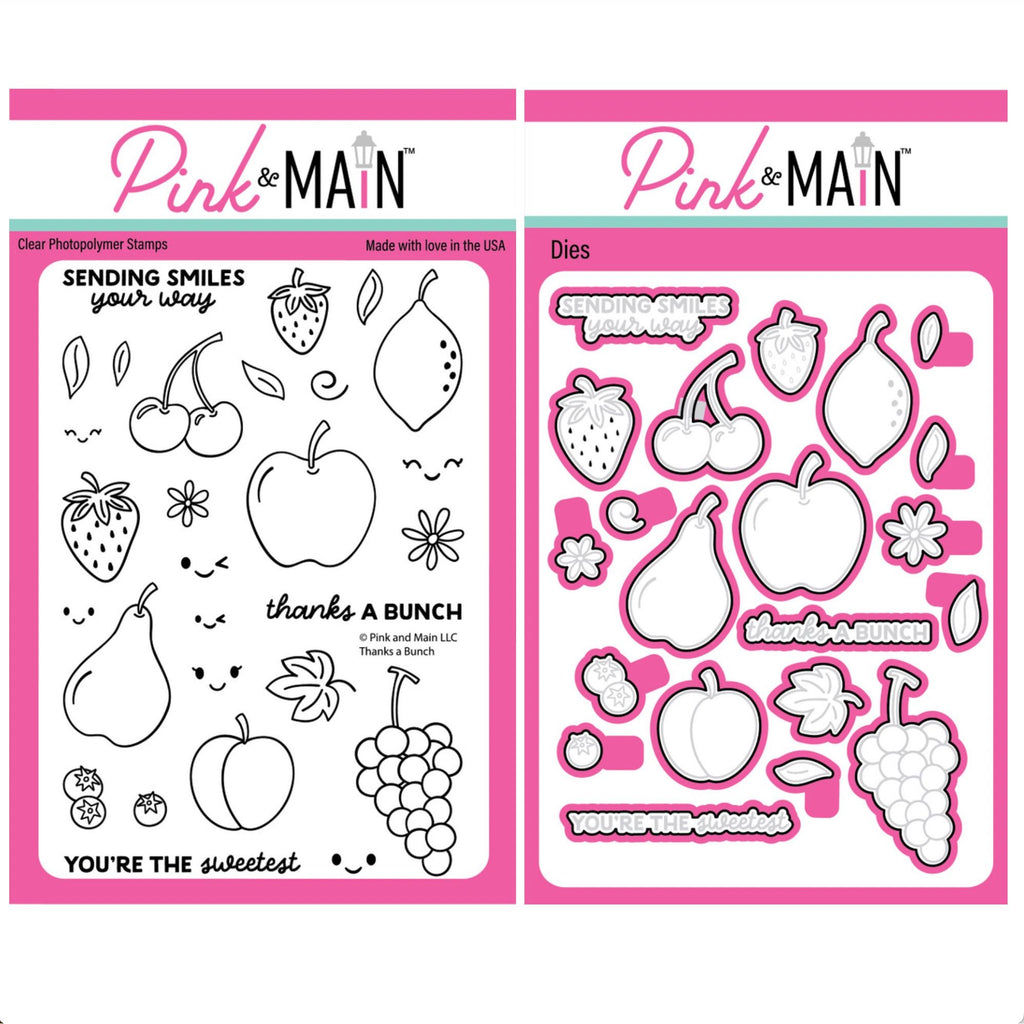 Pink and Main Thanks a Bunch Clear Stamp and Die Set