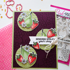 Pink and Main Thanks a Bunch Clear Stamp and Die Set sending smiles card